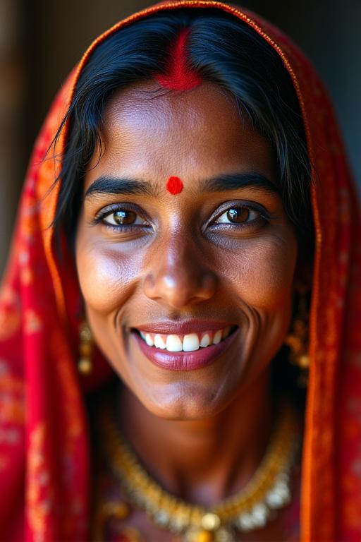 A portrait of a vibrant local in India, showcasing cultural depth.